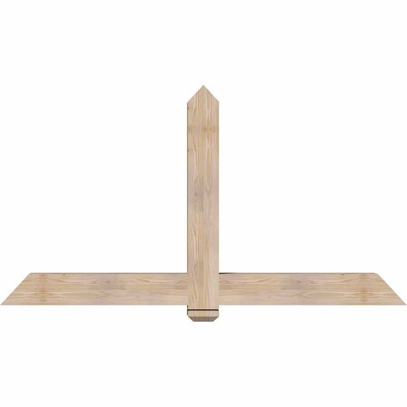 Ekena Millwork Eugene Smooth Timber Gable Bracket, Douglas Fir, 72"W x 39"H x 5 1/2"D x 5 1/2"F, 13/12 Pitch GBW072X39X0606EUG00SDF